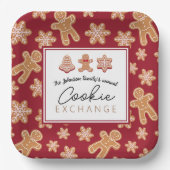 パーソナライズされたプレートクリスマスCookie交換 ペーパープレート (正面)