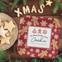 パーソナライズされたプレートクリスマスCookie交換