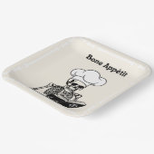 パーソナライズされたプレート、ボーンアペティトスケルトンシェフ ペーパープレート (傾斜あり)