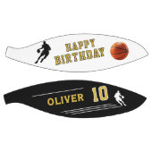 パーソナライズされたプレーヤーシルエットハッピーバースデー バスケットボール (パネル)