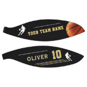 パーソナライズされたプレーヤーチーム名シルエット バスケットボール (パネル)