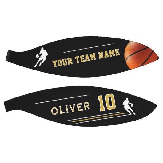 パーソナライズされたプレーヤーチーム名シルエット バスケットボール (パネル)