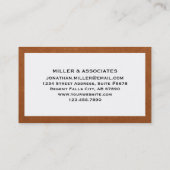 パーソナライズされたプロフェッショナルセーブルレザープリント 名刺 (裏面)