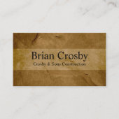パーソナライズされたプロフェッショナルブラウン名 名刺 (正面)