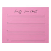 パーソナライズされたプロフェッショナルメイク顔表 ノートパッド (正面)