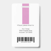 パーソナライズされたプロフェッショナル社員のロゴと写真 バッジ (裏面)