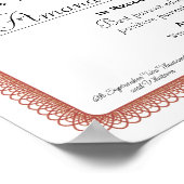 パーソナライズされたプロフェッショナル証書 ポスター (角)