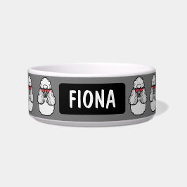 パーソナライズされたプードル柄 ユニーク ボウル