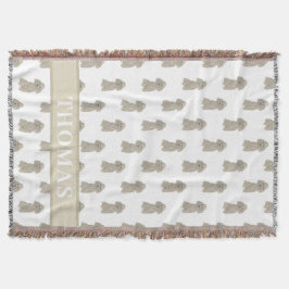 パーソナライズされたプードル(グレーミディアムシルバー) スローブランケット