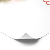 パーソナライズされたベイビーバニー ピンクの花の保育園プリント ポスター (コーナー)