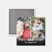 パーソナライズされたベストダッド写真コラージュ 父 マグネット (正面/裏面)