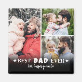 パーソナライズされたベストダッド写真コラージュ 父 マグネット (正面)