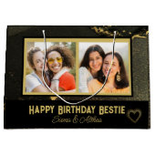 パーソナライズされたベティ最高のスクと金ゴールド ラージペーパーバッグ (正面)