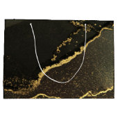 パーソナライズされたベティ最高のスクと金ゴールド ラージペーパーバッグ (裏面)