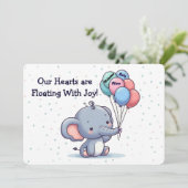 パーソナライズされたベビーおめでとう 招待状 (スタンド正面)