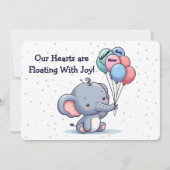 パーソナライズされたベビーおめでとう 招待状 (正面)