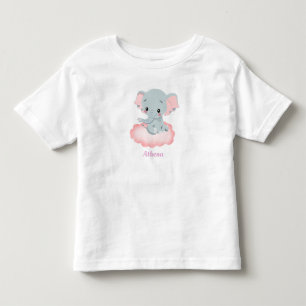 パーソナライズされたベビーエレファント幼児Tシャツ トドラーTシャツ