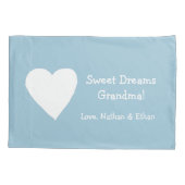 パーソナライズされたベビーキッズがスイートドリームズ 枕カバー (裏面)