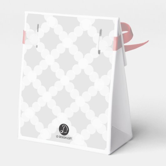 パーソナライズされたベビーグレーピンク金ゴールドクロス《キリスト教》洗礼式や命名式 フェイバーボックス (裏面サイド)