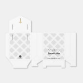 パーソナライズされたベビーグレーピンク金ゴールドクロス《キリスト教》洗礼式や命名式 フェイバーボックス (折り畳みなし)