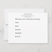 パーソナライズされたベビーシャワー招待状ベビー足 招待状 (裏面)