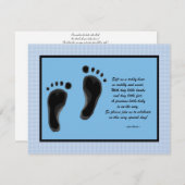 パーソナライズされたベビーシャワー招待状ベビー足 招待状 (正面/裏面)