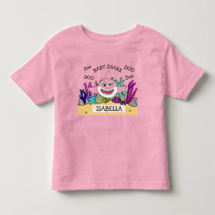 パーソナライズされたベビーシャークベビー トドラーTシャツ