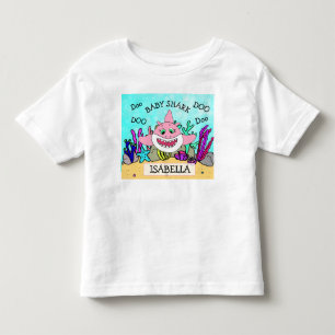 パーソナライズされたベビーシャークベビー トドラーTシャツ