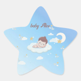 パーソナライズされたベビーステッカー – Dreamy & Customizabl 星シール