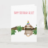 パーソナライズされたベビースース誕生日カード カード (正面)