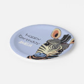 パーソナライズされたベビーゼブラ誕生日 ペーパープレート (アングル)