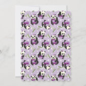 パーソナライズされたベビーパ遊ンダの誕生日 招待状 (裏面)