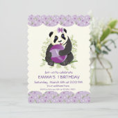 パーソナライズされたベビーパ遊ンダの誕生日 招待状 (スタンド正面)