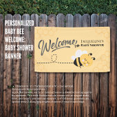 パーソナライズされたベビービーへようこそ：赤ちゃんシャワーのバナー 横断幕