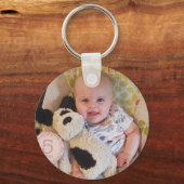 パーソナライズされたベビーフォトキーチェーン キーホルダー (正面)