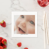 パーソナライズされたベビーフォトパーティー用紙ナプキンセット スタンダードカクテルナプキン (インサイチュ)