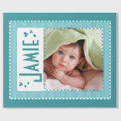 パーソナライズされたベビーフォトラッピング紙 ラッピングペーパー (フラット)