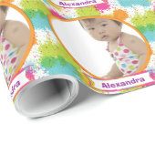 パーソナライズされたベビーフォトラッピング紙 ラッピングペーパー (ロールコーナー)