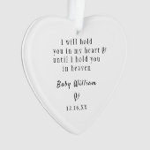 パーソナライズされたベビーメモリアル子ロス悔やみや弔慰GIF オーナメント (正面)