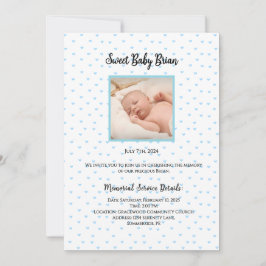 パーソナライズされたベビーメモリアル招待状 案内状