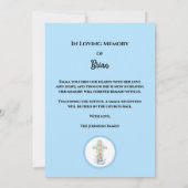 パーソナライズされたベビーメモリアル招待状 案内状 (裏面)