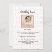 パーソナライズされたベビーメモリアル招待状 案内状 (正面)