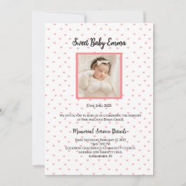 パーソナライズされたベビーメモリアル招待状 案内状