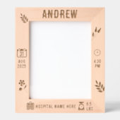 パーソナライズされたベビーメモリフレーム | DP7 レーザー彫刻フレーム (正面)