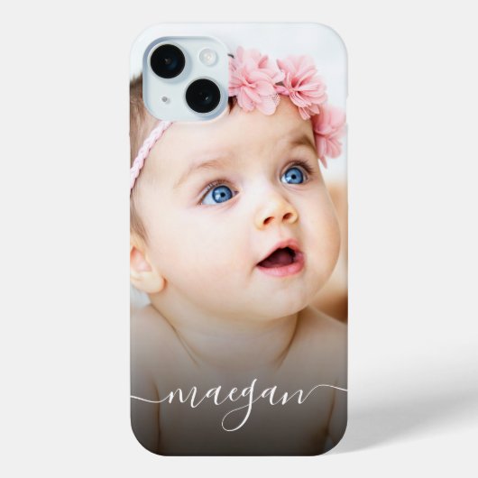 パーソナライズされたベビー写真の名前(手書き) Case-Mate iPhoneケース (裏面)