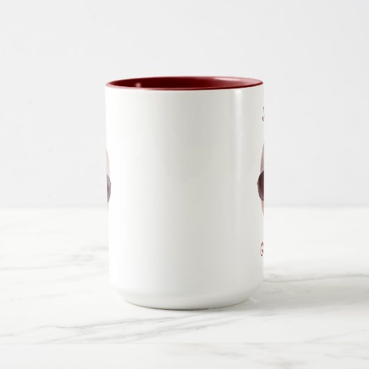 パーソナライズされたベビー写真ベビー顔ギフトお父様の日 マグカップ (中央)