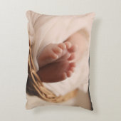 パーソナライズされたベビー写真 アクセントクッション (裏面(縦))