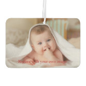 パーソナライズされたベビー写真 カーエアーフレッシュナー (裏面)