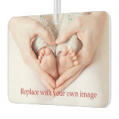 パーソナライズされたベビー写真 カーエアーフレッシュナー (左)