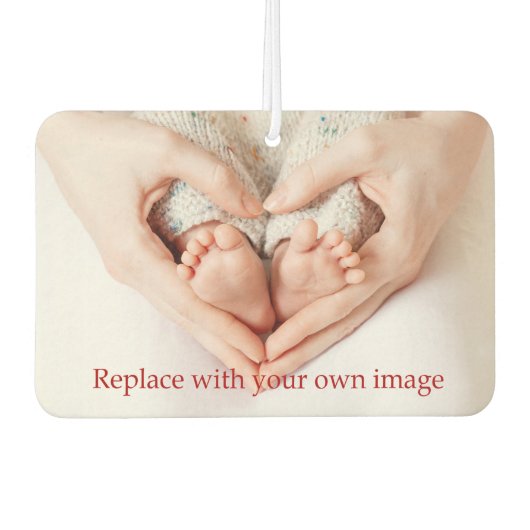 パーソナライズされたベビー写真 カーエアーフレッシュナー (正面)
